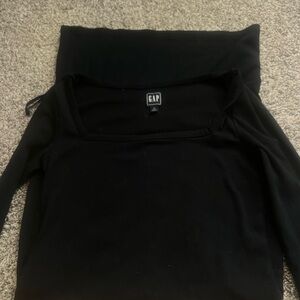 GAP Women's Elegant Black Long Sleeve Dress